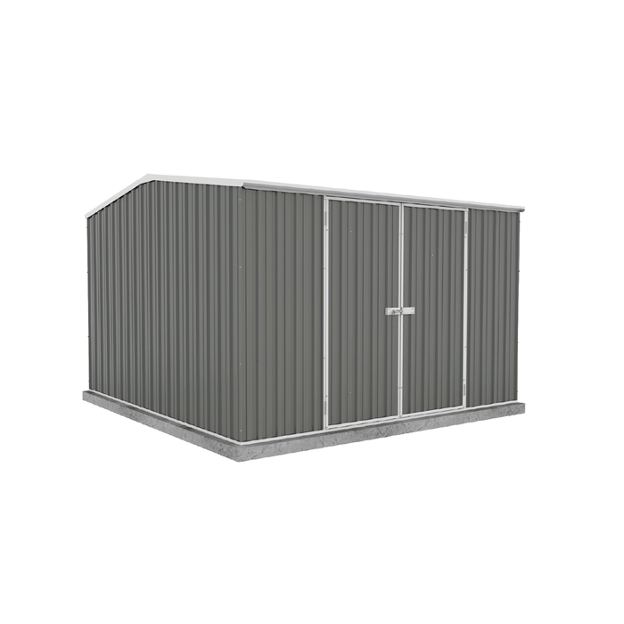 Absco Sheds 3.0 x 3.0 x 2.06m Woodland Grey Premier Double Door Garden Shed