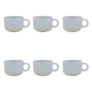 6PK Ecology Stoneware 340ml Horizon Hull Coffee/Tea Mug 10.2x13.9cm Blue