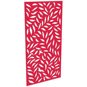 ProtectorAl 300-1200w x 1201-2400h Light Red/Gloss White Large Leaf Unframed Composite Deco Panel