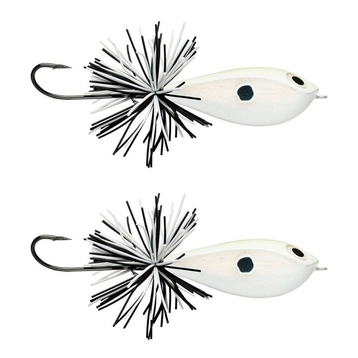 2x Rapala 5cm BX Skitter Frog Topwater Surface Fishing Lures - Pale Bone
