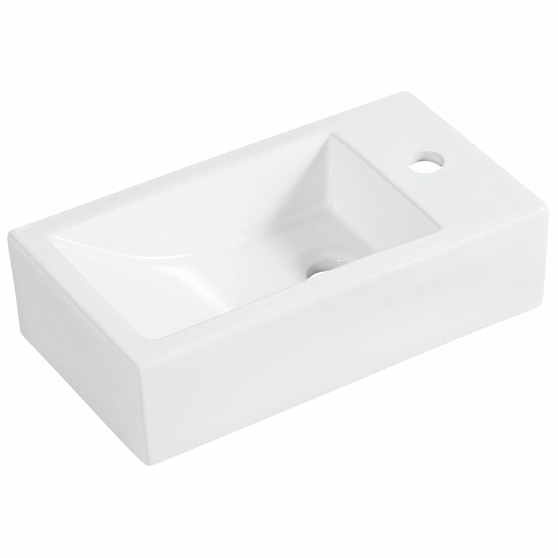 Rococo White Wall Hung Basin LH 1TH