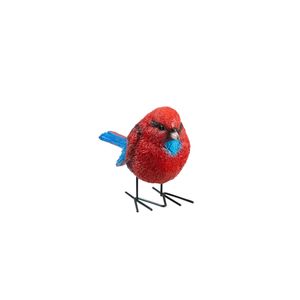 Northcote Pottery 12cm Red Bird Garden Ornament