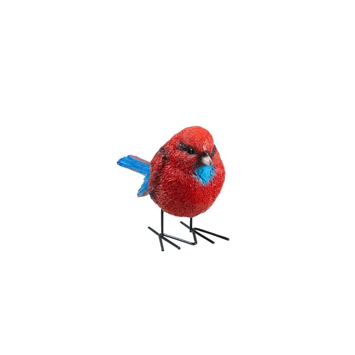 Northcote Pottery 12cm Red Bird Garden Ornament