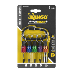 Kango Hypertorque Hex Bit Holders with Mixed Impact Driving Bits - 5 Piece