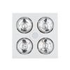 Manrose White Satin 4 Lamp Heat Fan Light System