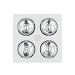 Manrose White Satin 4 Lamp Heat Fan Light System