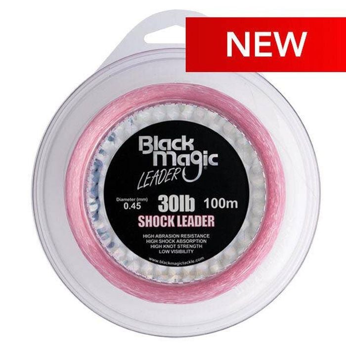 Black Magic Pink Shock Monofilament Fishing Leader 30lb