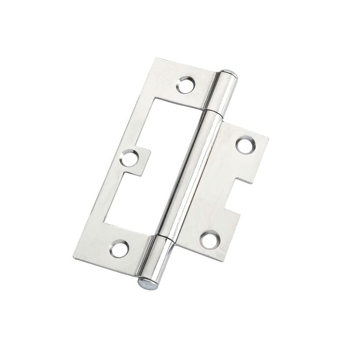 Lane 90 x 54 x 1.6mm Polished Chrome Easy Fit Fixed Pin Hinge