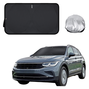 Front Windscreen Sun Shade for VolksWagen Tiguan 2016 - 2023 (Life, Elegance, R, R-Line) - Standard 150 x 85 cm - Black