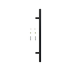 Rolltrak 600mm Matte Black Barn Door Round Single Pull Handle