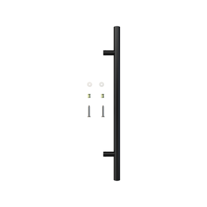 Rolltrak 600mm Matte Black Barn Door Round Single Pull Handle