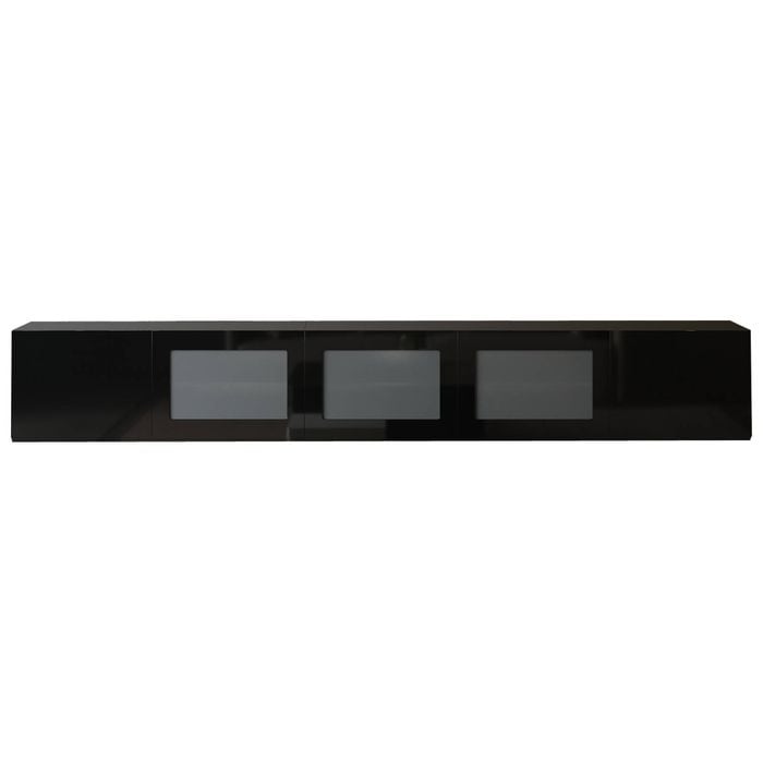 3m High Black Gloss Grandora TV Unit