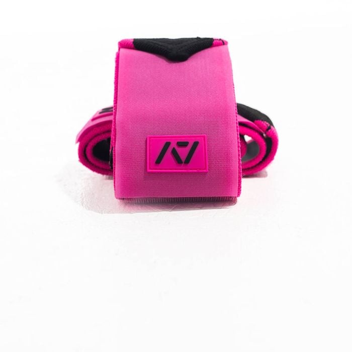 A7 Weightlifting Wrist Straps Pink - Flexi - 77cm