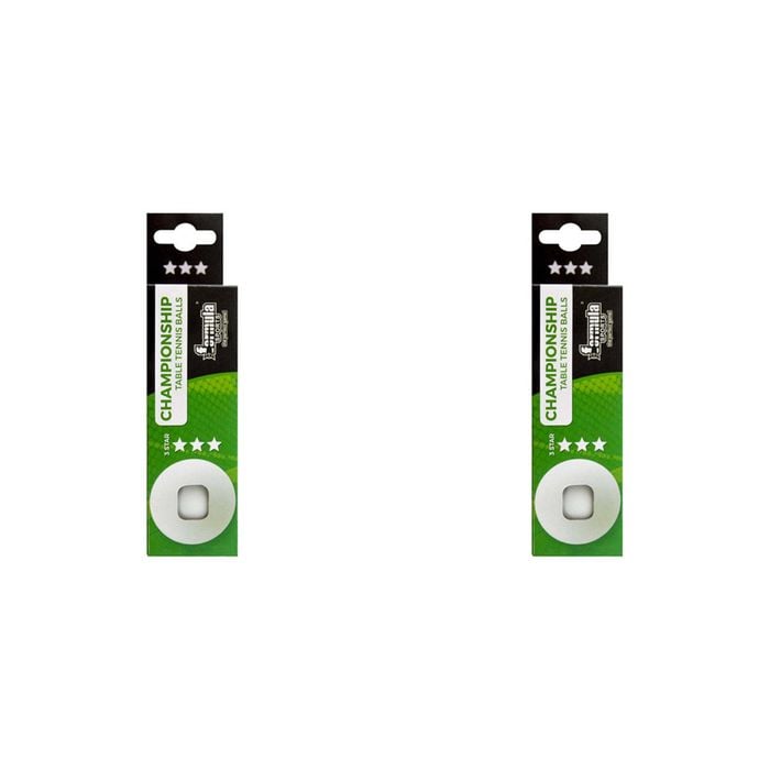 2x 3PK Formula Sports 4cm Championship Balls 3 Stars - White
