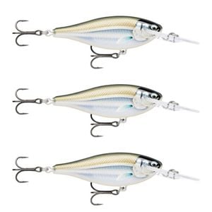 3x Rapala 7.5cm Shad Rap Elite (Floating) Fishing Lures -Gilded Mangrove Minnow