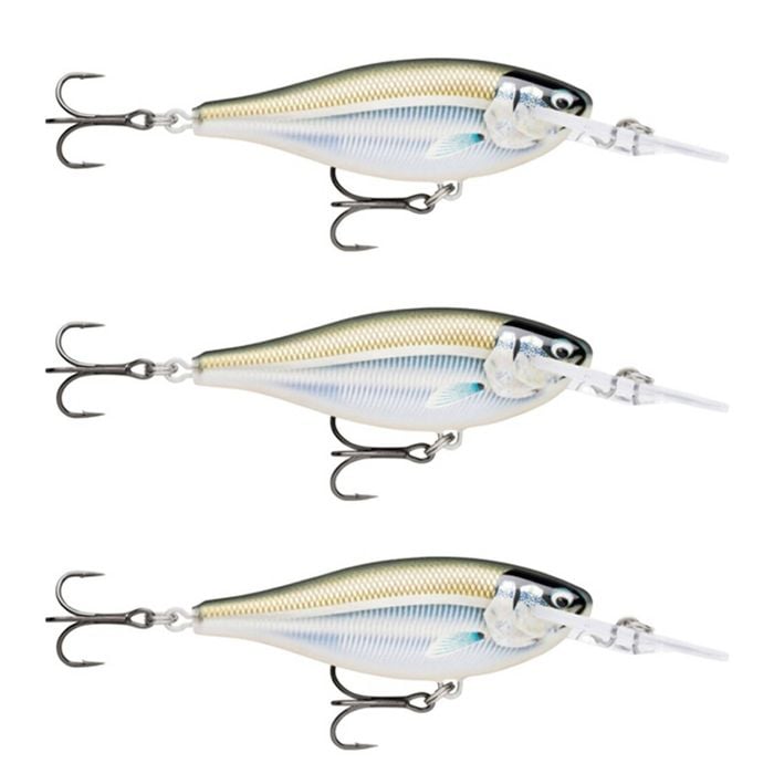 3x Rapala 7.5cm Shad Rap Elite (Floating) Fishing Lures -Gilded Mangrove Minnow
