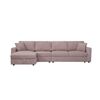 5-Piece Modular Corduroy Sofa with Storage Chaise Pink