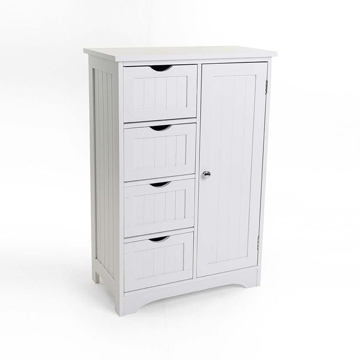 Maine 4 Drawer 1 Door Multipurpose Bathroom Cabinet