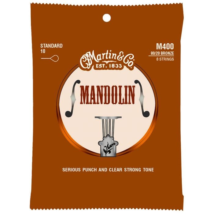 Martin Guitar M400 Mandolin Strings 80/20 Bronze Light Gauge