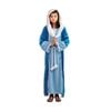 Virgin Mary Nativity Halloween Costume for Women – Blue Robe with Headpiece &amp; Gown – Light Blue Colour, Medium