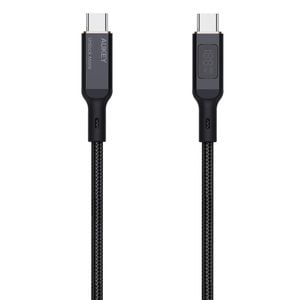 AUKEY CB-MCC101 Circlet Blink USB-C to USB-C Cable 100W 1m Nylon Braided LCD Display - Black