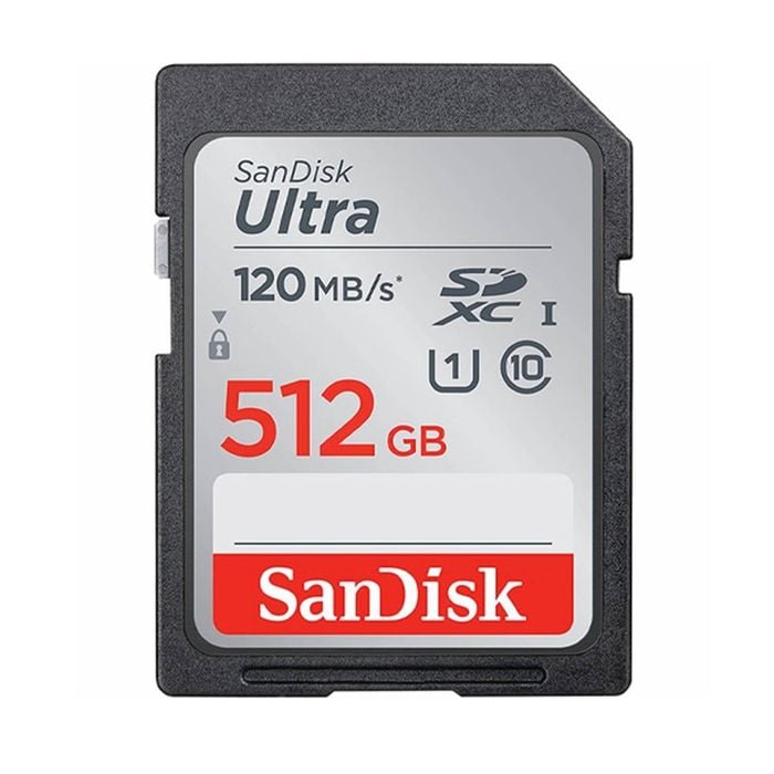 Sandisk Ultra 512gb Sdxc Uhs-i Memory Card - 120mb/s Full Hd C10 U1 For Cameras & Devices