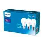 Philips A60 E27 LED 1250Lm Cool Daylight 11W Globe - 3 Pack