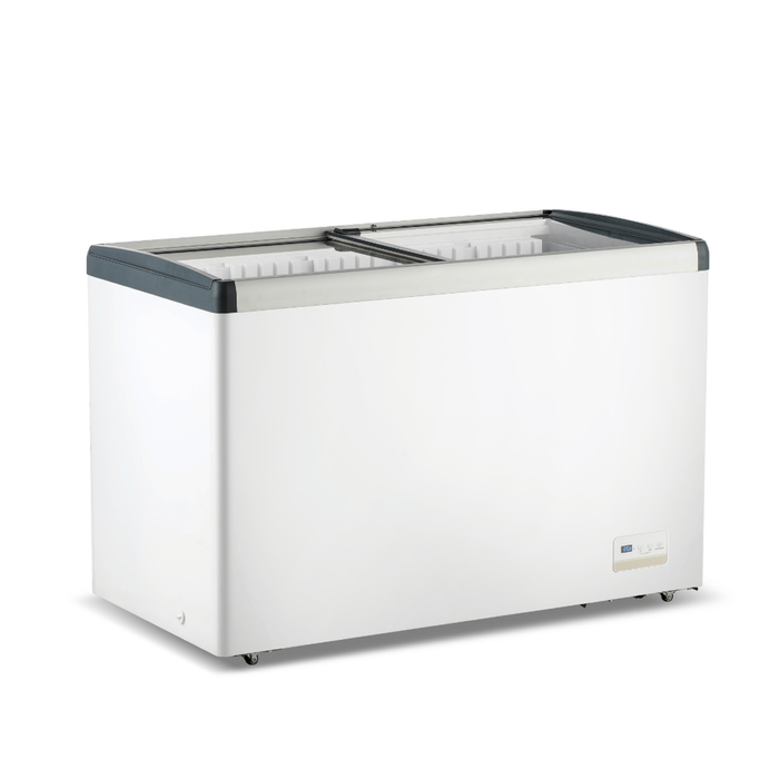 Thermaster 396L Chest Freezer with Flat Glass Sliding Lids