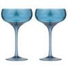 2pc Tempa Verity Drinking Crystal Stemware Coupe Glass Set - Sapphire