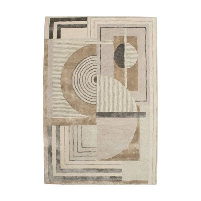Colorscope retro design 2 contemporary indoor rug silver 160x230cm