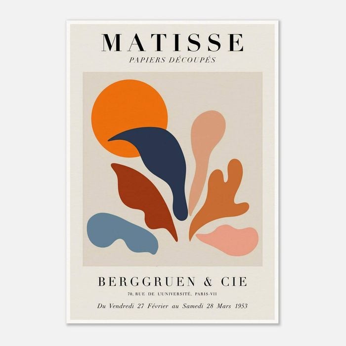 Galrie Coral Over Sun Print by Henri Matisse - Modern Art Decor for Your Home, Poster Only, A2 42 x 60cm (16 x 24inch)