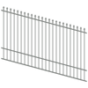 ProtectorAl 1201-2400W x 1500H Palladium Silver Spear Top Pool Fence Panel Raked Up to 15º