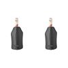 2PK Final Touch Nylon Wine Bottle Chiller/Cooling Sleeve – Black