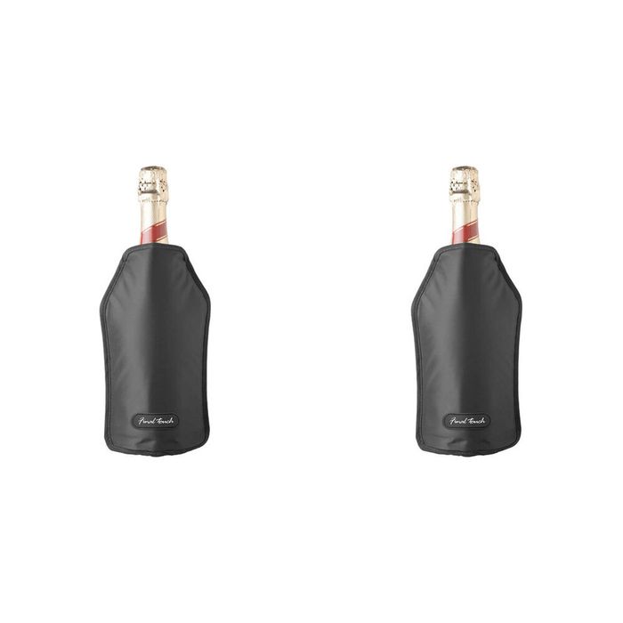 2PK Final Touch Nylon Wine Bottle Chiller/Cooling Sleeve – Black