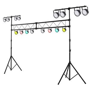 Costway 4.62M Lighting Truss System Adjustable DJ Lighting Stand Retractable T-bar Heavy Duty Metal Frame