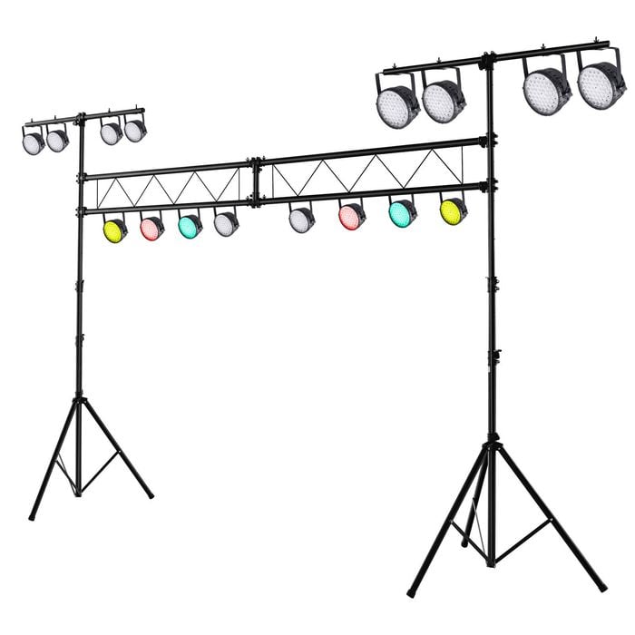 Costway 4.62M Lighting Truss System Adjustable DJ Lighting Stand Retractable T-bar Heavy Duty Metal Frame