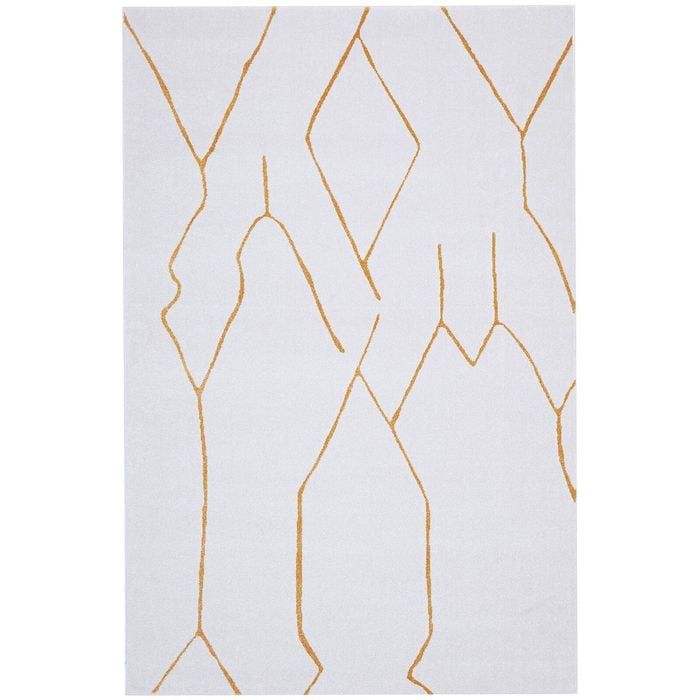 The Rug Connection Harley Ivy Gold Off White 230x160cm - Medium Pet Friendly Indoor Floor Rug