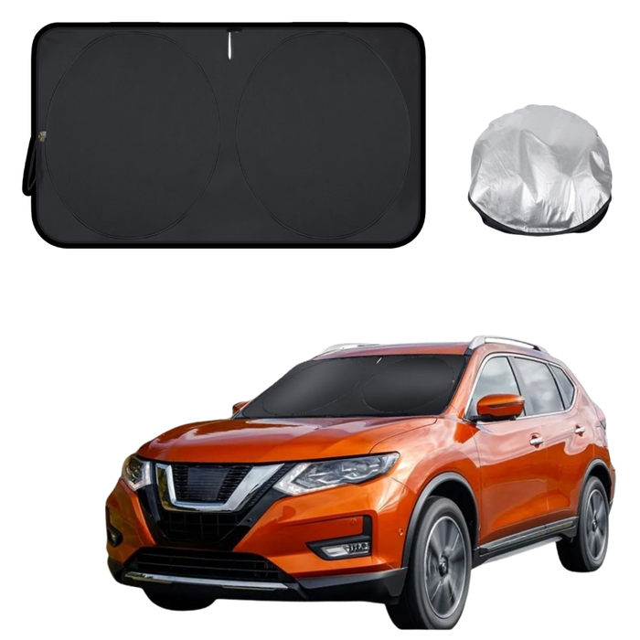 Front Windscreen Sun Shade for Nissan X-TRAIL 2014 - 2022 (T32) - Standard 150 x 85 cm - Black