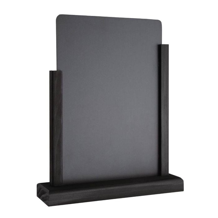 Olympia Tableboard Elegant Black A4 297(h) X 210(w)mm Signage Menu Display Board
