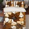 3D Brown Leaves 388 Bed Pillowcases Quilt King Size