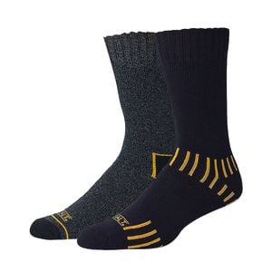 DEWALT Work Cotton Socks Crew Size 10-13  - Pack of 2