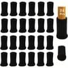 24x Chair Leg Socks Black Knit Furniture Caps Felt Pad Floor Protector Anti-Slip