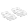6x 4pk Lemon & Lime 22x4cm Square Foil Tray w/ Plastic Lid
