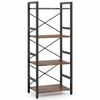 Costway Narrow Bookshelf 4-Tier Bookcase Metal Industrial Anti-fall