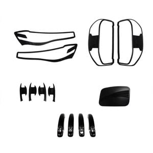 Matte Black Headlight, Taillight & Door Handle Cover Set For Ldv T60 2019-2024