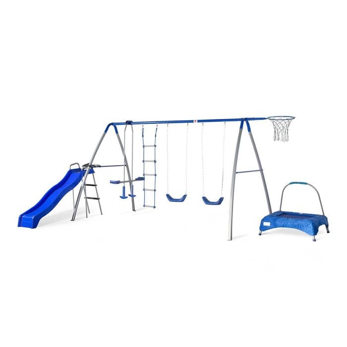 Plum Play Kids/Children Outdoor Playset 8 Station Muliplay w/bounce and slide 3+