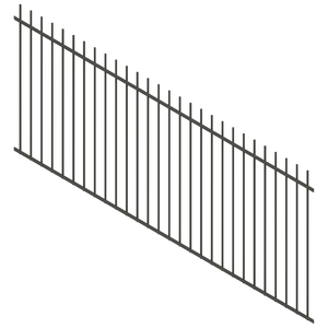 ProtectorAl 1201 - 2400 x 1200mm Woodland Grey Raked 16-30º Picket Top Pool Fence Panel