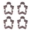 4x R&m Gingerbread Boy Cookie Cutter Polyresin Coated Steel Mould 9cm Brown