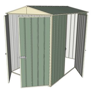 Build-a-Shed 1.5 x 2.3 x 2.3m Single Hinged Side Door Gable Shed - Green