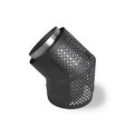 Scandia 45° Left Hand Bend Flue Kit - Black Mesh